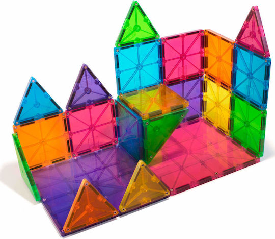 Magna-Tiles Magnetic Construction Toy Clear Colors for Children 3+ years+ Years