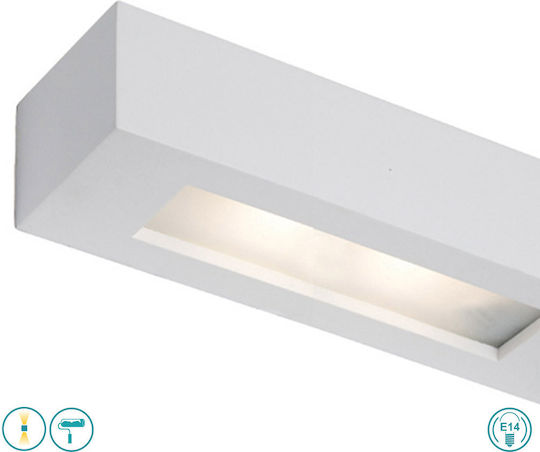 Viokef Ceramic Μοντέρνο Φωτιστικό Τοίχου με Ντουί E27 Λευκό 22x6x22εκ.