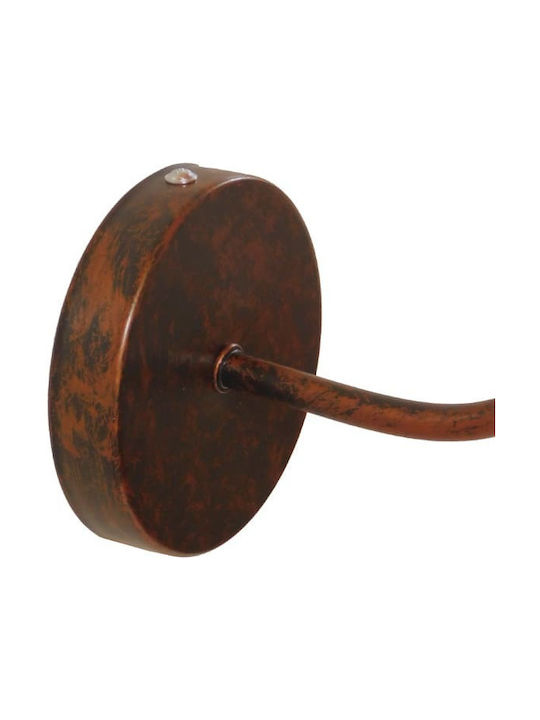 GloboStar Iron Rust Industrial Wall Lamp with E27 Socket Brown 26x32cm