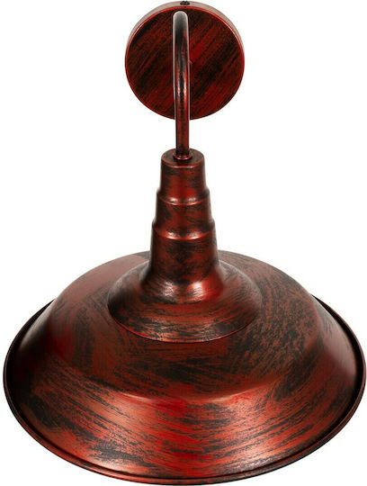 GloboStar Iron Rust Industrial Wall Lamp with E27 Socket Brown 26x32cm