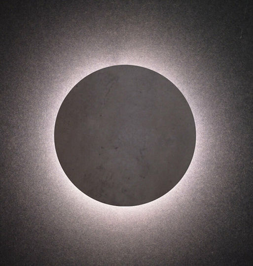 Aca Eclipse Modern Lamp Wall with Integrated LED and Warm White Light Gray 30x3.8cm