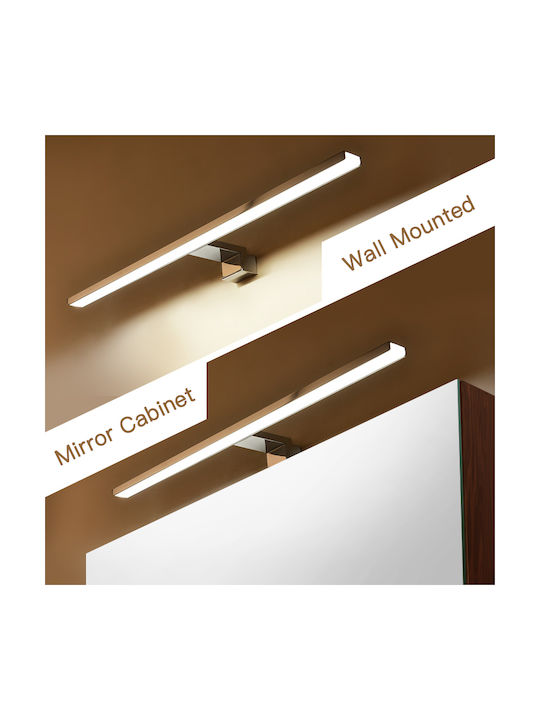 Karag Modern Lamp Bathroom with Integrated LED and Cool White Light Silver 20x11x20cm