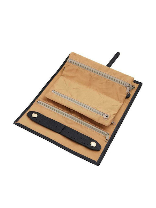 Tuscany Leather Κουτί Κοσμημάτων Ταξιδιού από Δερματίνη Μαύρη