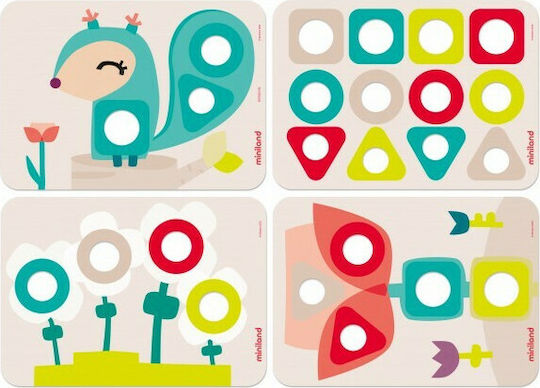Miniland Wooden Construction Toy Eco Activity Nuts & Bolts for Children 2+ years+ Years