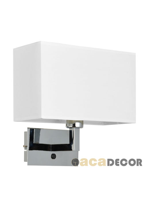 Aca Classic Wall Lamp with Socket E27 White