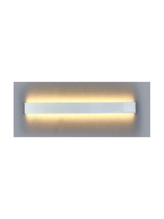 Inlight 43013 Modern Lumină de Perete cu LED Integrat și Lumină Alb Cald Argintiu 80x4cm