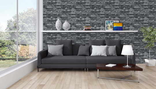 Ταπετσαρία Τοίχου Il Decoro Βινυλίου Γκρι 1005x53cm Πλενόμενη