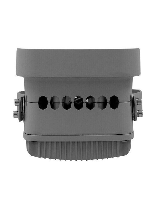 GloboStar Flood-Xena Outdoor Floor Lamp LED Wall Washer 12W with Cold White Light IP67 Silver