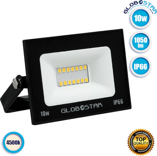 GloboStar Osiris Waterproof LED Floodlight 10W Natural White 4500K IP66