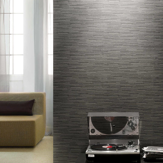 Ταπετσαρία Τοίχου Wood Stone Grey 1000x53cm Πλενόμενη