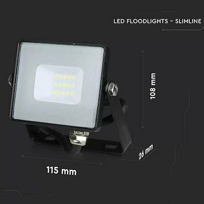 V-TAC Waterproof LED Floodlight 10W Cold White 6400K IP65