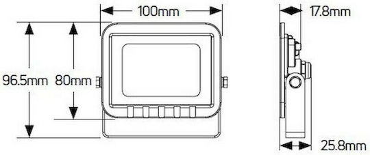 Geyer Waterproof LED Floodlight 10W Cold White 6500K IP65