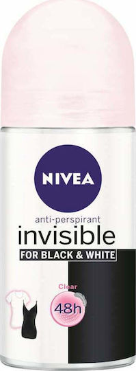 Nivea Invisible For Black & White Clear Anti-perspirant Αποσμητικό 48h σε Roll-On 50ml