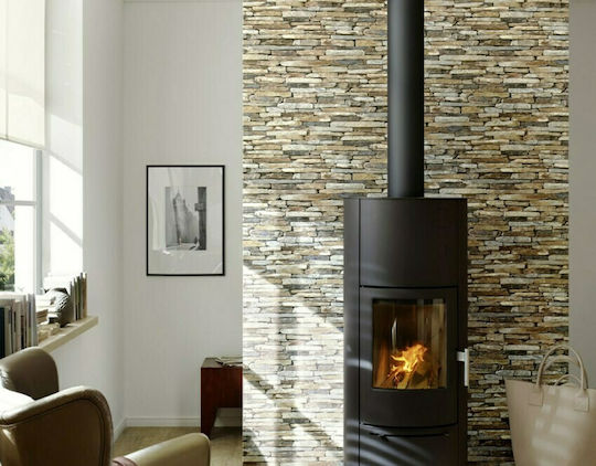 Ταπετσαρία Τοίχου Wood Stone Βινυλίου Brown 1000x53cm Πλενόμενη Ταπετσαρία Τοίχου Wood Stone Βινυλίου Brown 1000x53cm Πλενόμενη