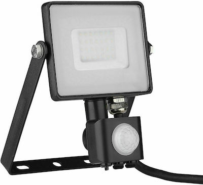 V-TAC Waterproof LED Floodlight 30W Natural White 4000K with Motion Sensor IP65