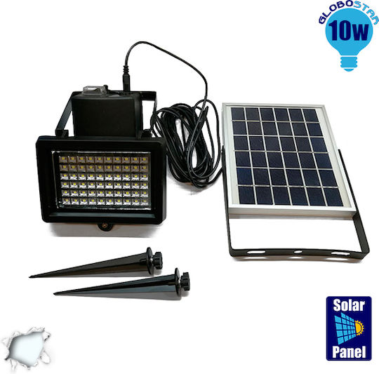 GloboStar Waterproof Solar LED Flood Light 10W Cold White 6000K with Motion Sensor IP65