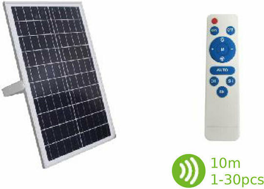 Aca Waterproof Solar LED Floodlight 60W Cold White 6000K with Remote Control IP66