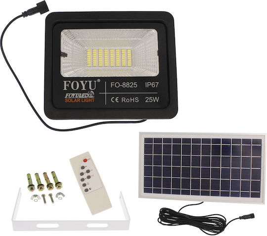 Factory Wasserdicht Solar LED Flutlicht 25W Kaltweiß 6000K mit Fernbedienung IP67