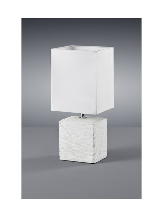 Trio Lighting Ceramic Table Lamp for Socket E14 with White Shade and Base