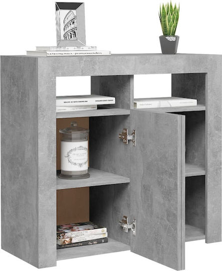 Wooden Sideboard Grau 80x35x75cm