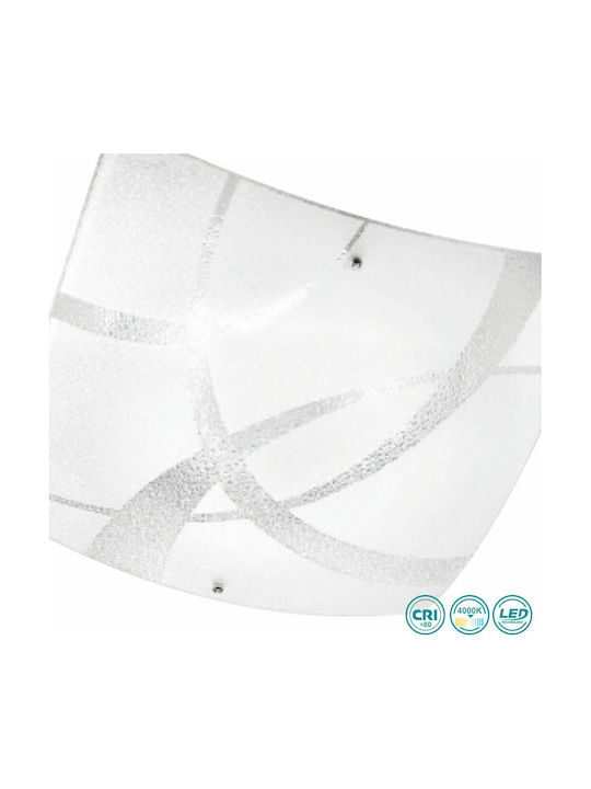 Fabas Luce Kymi Ceiling Mount Light White with Integrated LED