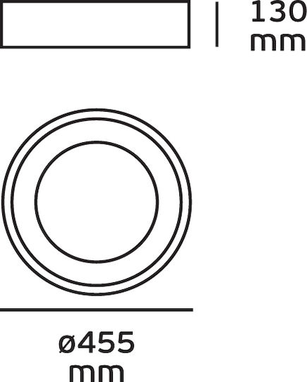 VK Lighting Plafonieră de Tavan 45.5buc Albă cu LED Integrat