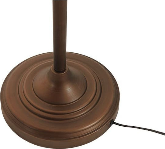 GloboStar Silene Vintage Floor Lamp H194xW27cm. with Socket for Bulb E27 Brown