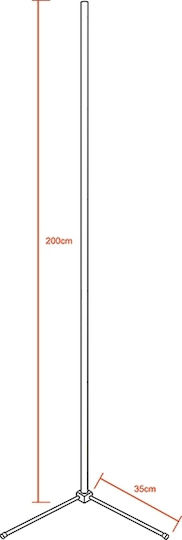 GloboStar LED Floor Lamp H200cm. with RGBW Light 150lm Black