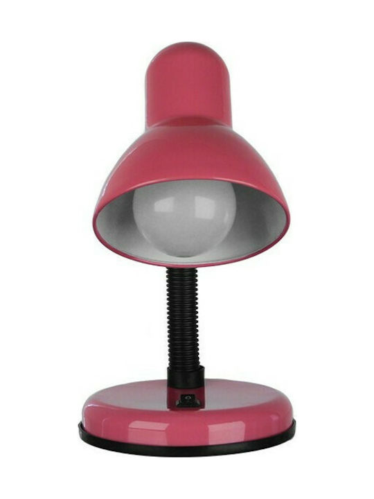 GloboStar Student Office Lamp with Flexible Arm for Socket E27 14x32cm in Pink Color