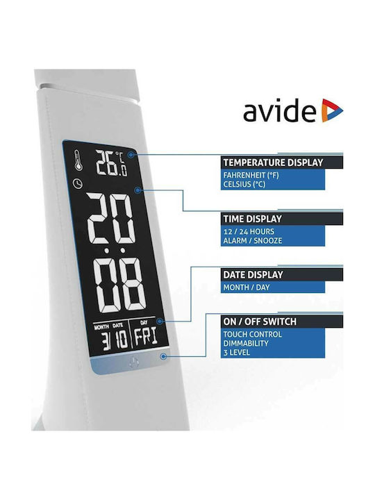Avide ABLDL-BLC-6W-WH LED Office Lamp with Flexible Arm in White Color