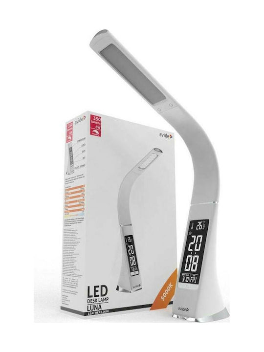 Avide ABLDL-BLC-6W-WH LED Office Lamp with Flexible Arm in White Color