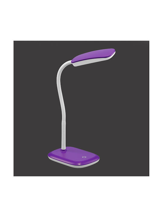 Trio Lighting Boa Настолна Лампа с Гъвкаво Рамо за Цокъл Вграден LED в Лилав Цвят