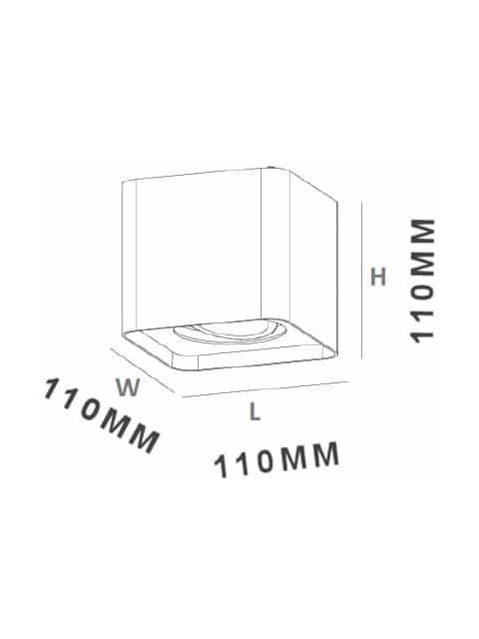 Elmark Single Spot with Socket GU10 in White Color