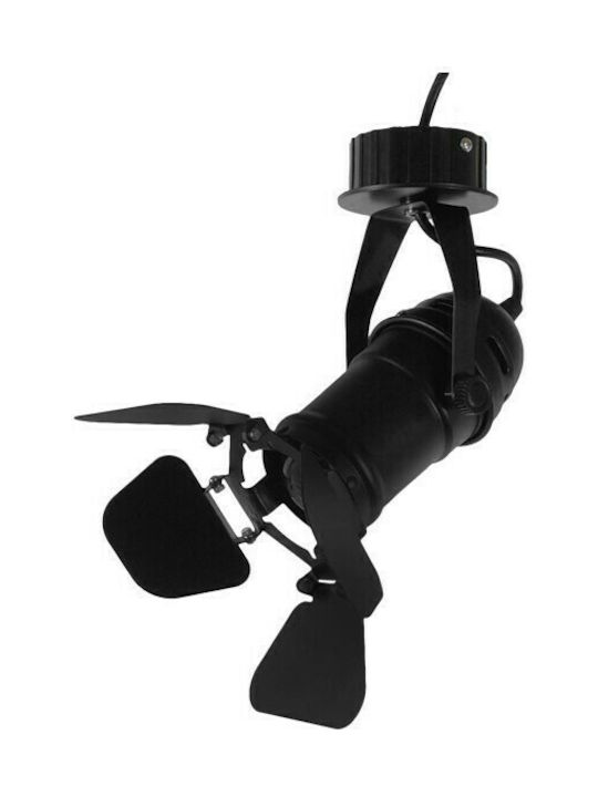 GloboStar Chicago Single Spot with Socket E27 in Black Color