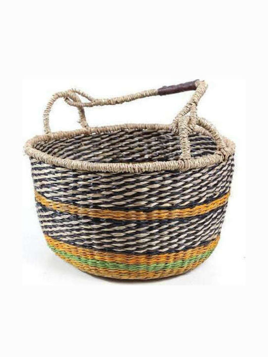 Wicker Decorative Basket Brandy Πολύχρωμο 25x25x16εκ. Soulworks