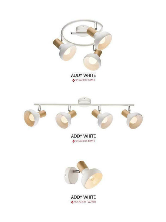 Elmark Addy Single Spot with Socket E14 in White Color