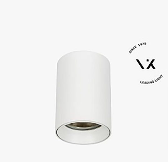VK Lighting Μονό Σποτ με Ντουί GU10 σε Λευκό Χρώμα