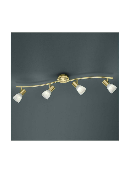 Trio Lighting Levisto Spot with 4 Lights and with Socket E14 in Yellow Color