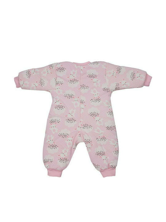 Kamtex Baby Winter Sleeping Bag with Feet Rabbits Pink