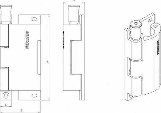 Domus WK+ Lock for Sliding / Hinged Doors Black