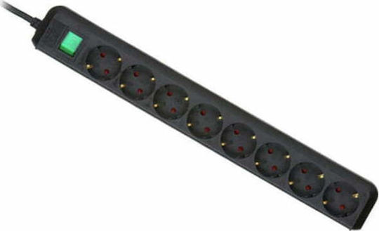 Brennenstuhl Power Strip with Surge Protection 8 Positions with Switch and Cable 3m