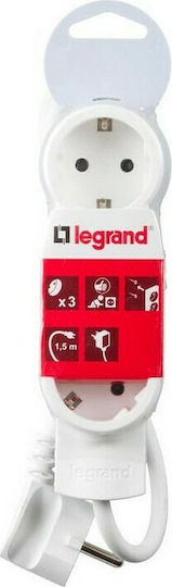 Legrand Steckdosenleiste 3 Positionen mit Kabel 3m Gray
