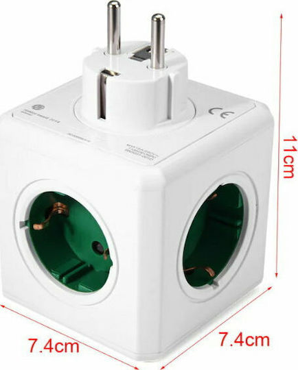 Allocacoc Original PowerCube 4 Positions with 2 USB-A