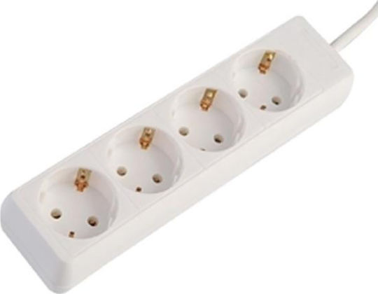 Eurolamp Power Strip 4 Positions with Cable 1.5m 5pcs