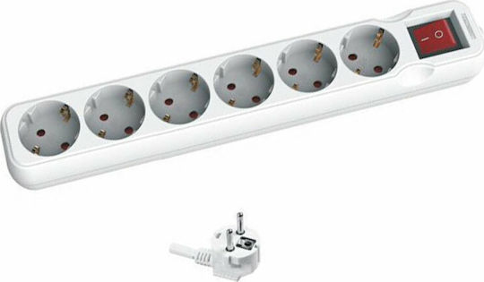 Eurolamp Πολύπριζο 6 Θέσεων με Καλώδιο 1.5m