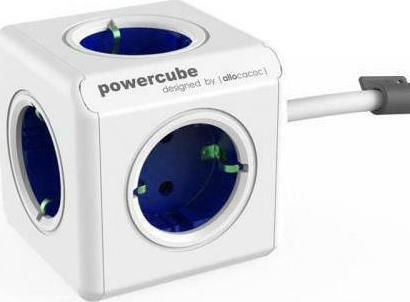 Allocacoc Extended PowerCube 5 Θέσεων με Καλώδιο 1.5m Μπλε