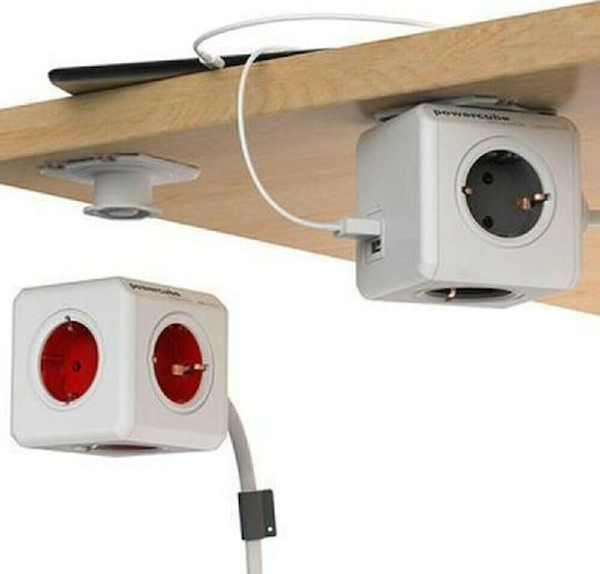 Allocacoc Original PowerCube 4 Positions with 2 USB-A
