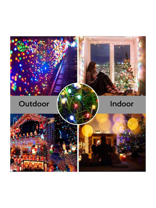 100 Lights LED 10m. Battery in String 1pcs