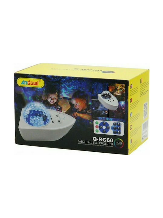 Andowl Projector Διακοσμητικό Φωτιστικό Star Projector LED RGB Party Light 10x17εκ.