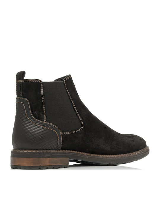 Suede Μαύρα Chelsea Μποτάκια